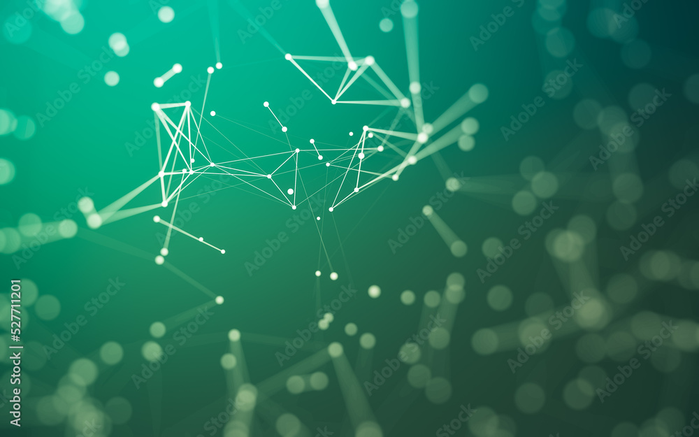 Abstract background. Molecules technology with polygonal shapes, connecting dots and lines. Connection structure. Big data visualization. Abstract background. Molecules technology with polygonal shapes, connecting dots and lines. Connection structure. Big data visualization.