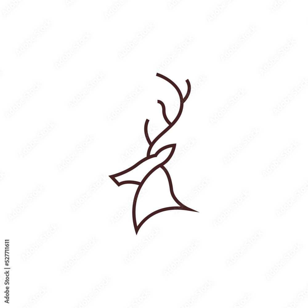 Stag icon logo design illustration
