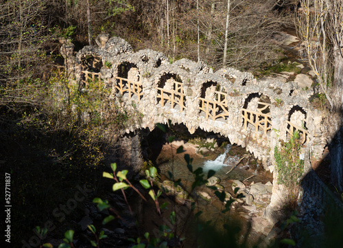 photo of architectural landmark in Jardins Artigas in La Pobla de Lillet in Spain. High quality photo photo