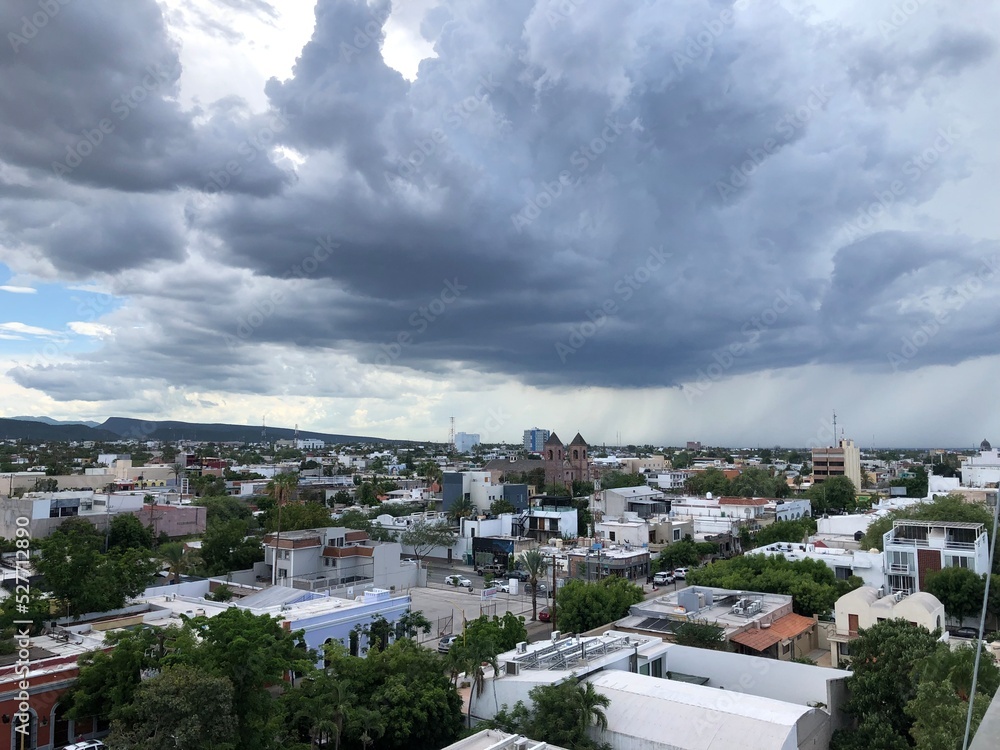 clouds over the city