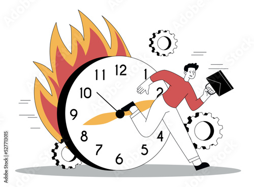 Busy businessman concept