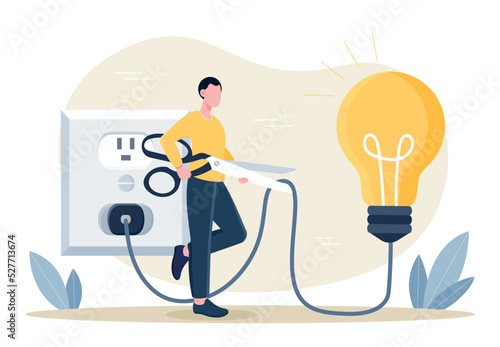 Electricity saving concept