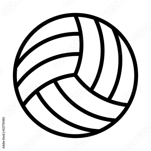 Volley ball line icon for apps and websites with transparent background PNG