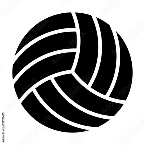 Volley ball flat icon for apps and websites with transparent background PNG