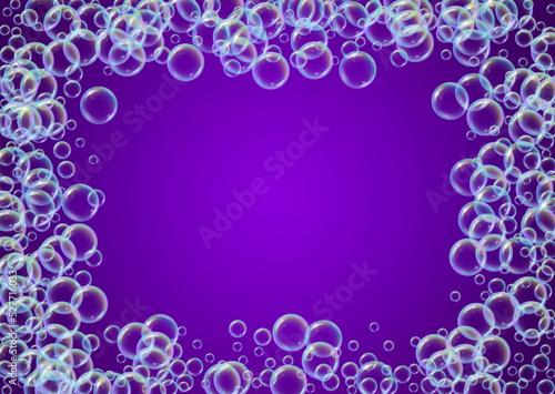 Soap foam. Detergent bath bubble and suds for bathtub. Shampoo.
