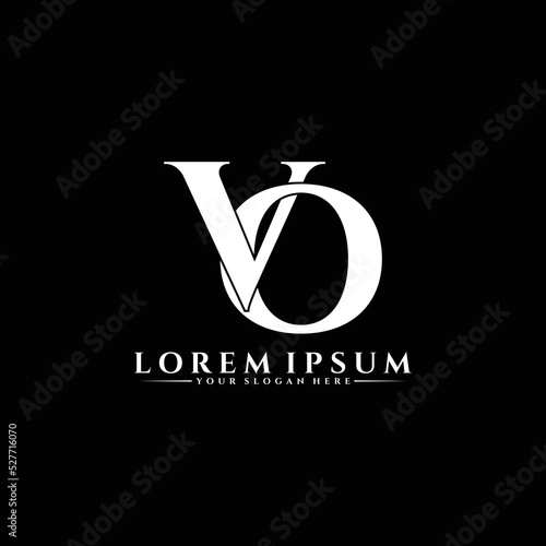 Letter VO luxury logo design vector