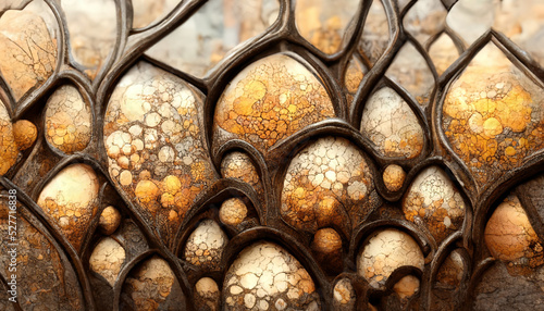 Canvastavla Background texture illustration in the style of architect Antoni Gaudi