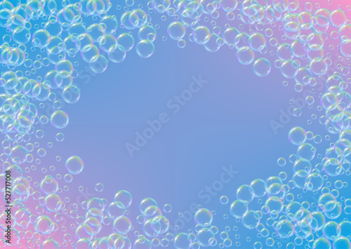 Detergent foam. Soap bath bubble and suds for bathtub. Shampoo.