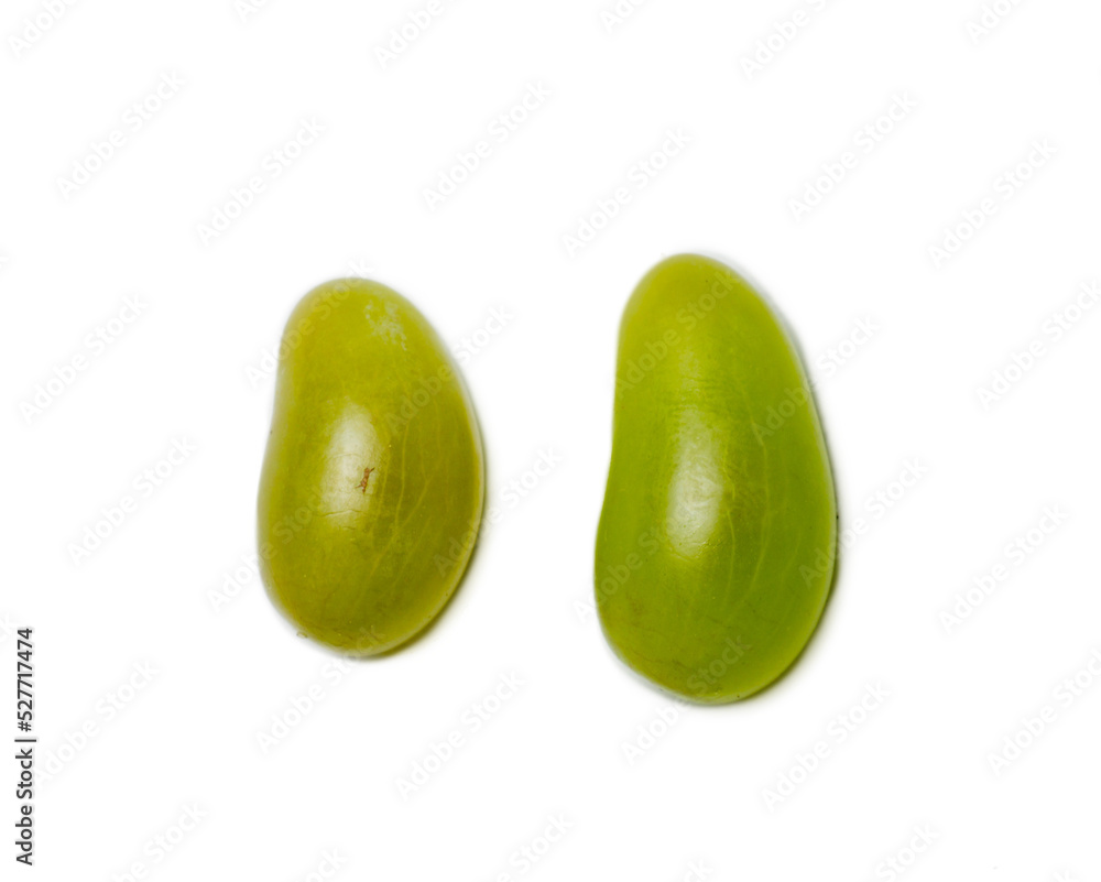 Individual grapes on a white background. Green berries. Juicy fruits. Dessert preparation. Wine ingredient. Individual grapes on a white background. Green berries. Juicy fruits. Dessert preparation. Wine ingredient.