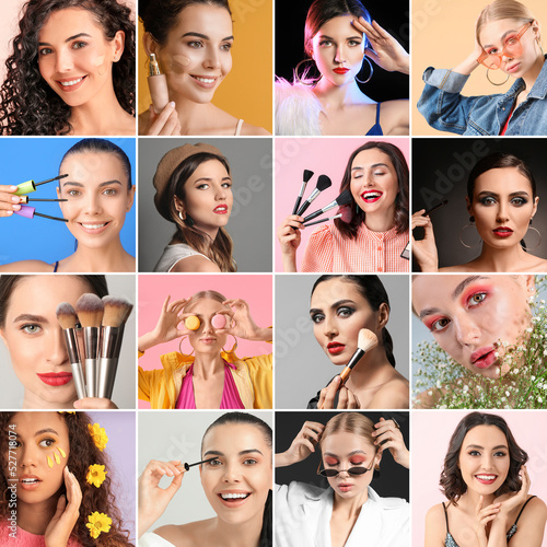 Beauty collage with fashion...