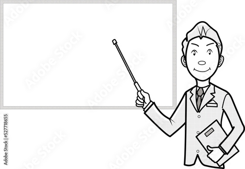 ホワイトボードでプレゼンテーションをするビジネスマン