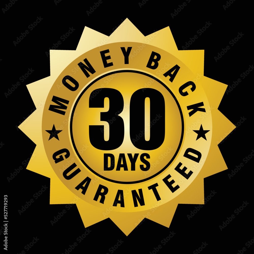 Naklejka premium Money Back guaranteed, label vector
