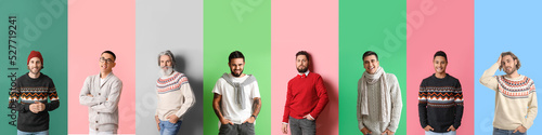 Set of men in stylish sweat...