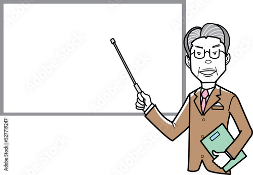 ホワイトボードでプレゼンテーションをするビジネスマン