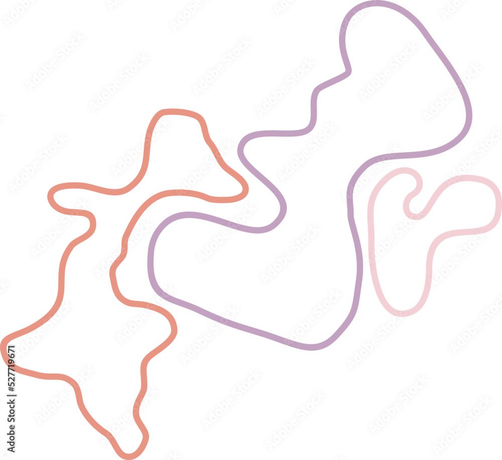 Fototapeta premium Colorful abstract line blob element