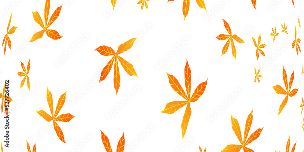 Abstract white background with orange leaves Abstract white background with orange leaves