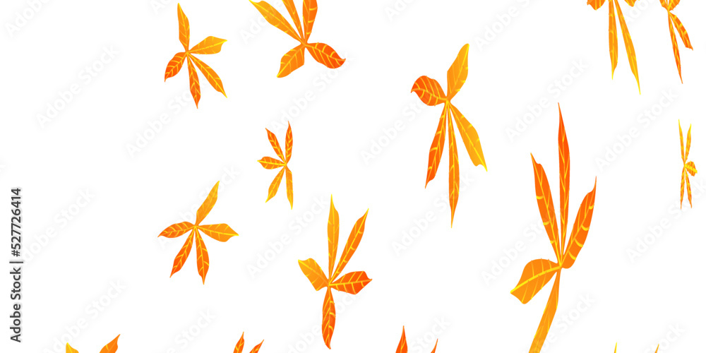 Abstract white background with orange leaves Abstract white background with orange leaves