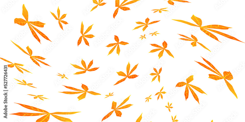 Abstract white background with orange leaves Abstract white background with orange leaves