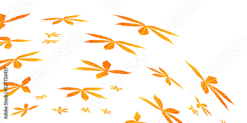 Abstract white background with orange leaves