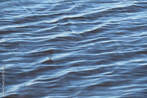 Natural rippled blue water surface texture, closeup
