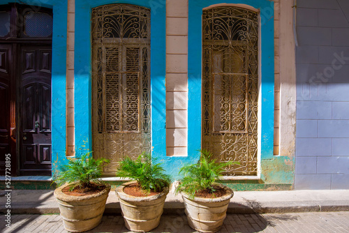 Cuba, colorful streets of Old Havana in historic city center near Paseo El Prado and El Capitolio. © eskystudio