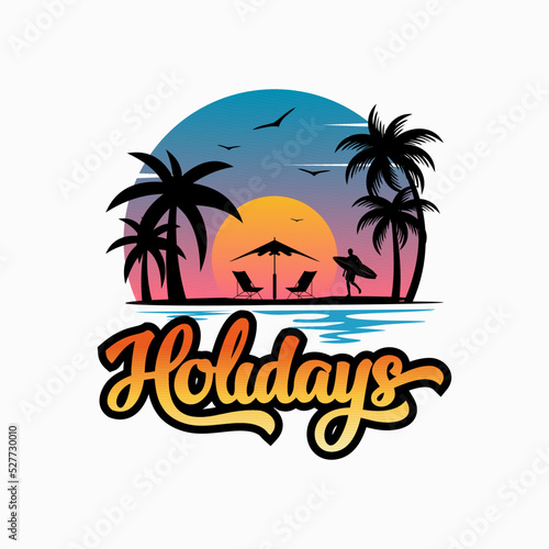 summer holiday logo