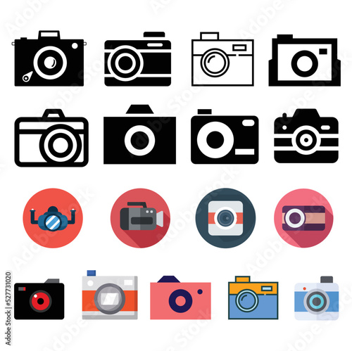 Camera icon set and camera icon vectors. you can use these vectors for your business and commercial projects