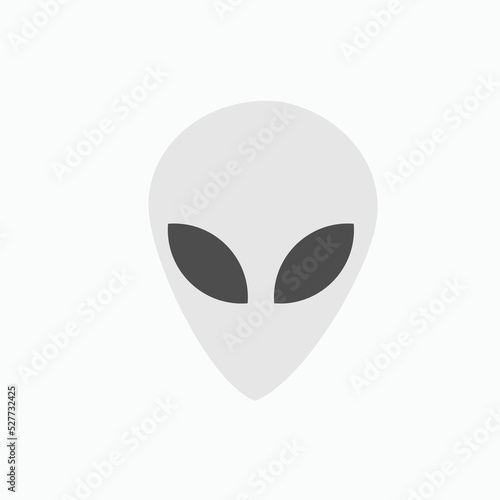 Alien Icon. Extra Terrestrial Symbol - Vector. 