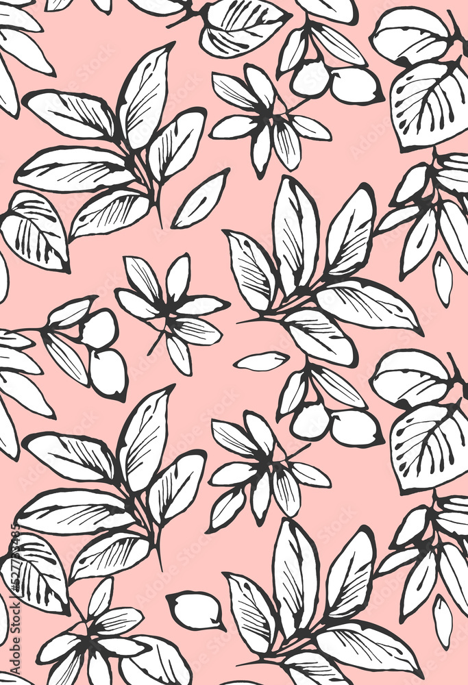 Seamless flowers pattern, floral print.