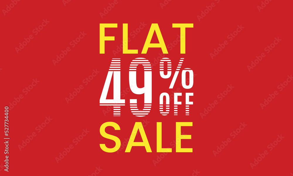 flat 49 percent off sale, flat 49 percent vector typography, abstract 49 percent discount flat 49 percent off sale, flat 49 percent vector typography, abstract 49 percent discount