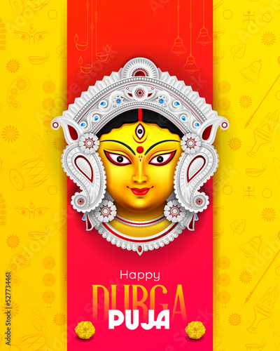 happy durga puja creative ads and social media post banner design