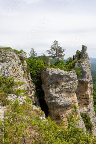 summer, a natural mountain park, walks in the bosom of nature on a sunny day.