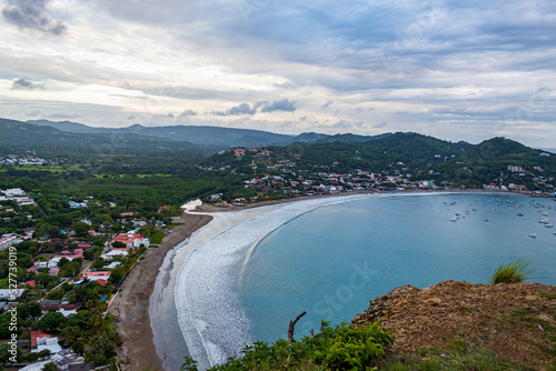 Playa San Juan del Sur Nicaragua vista desde montaña photo