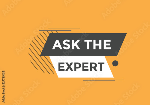 Ask the Expert button.  Ask Expert speech bubble. ask expert banner label 
