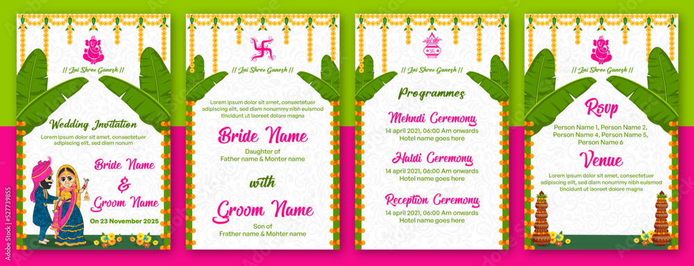 Indian wedding car traditional style Stock Vector | Adobe Stock