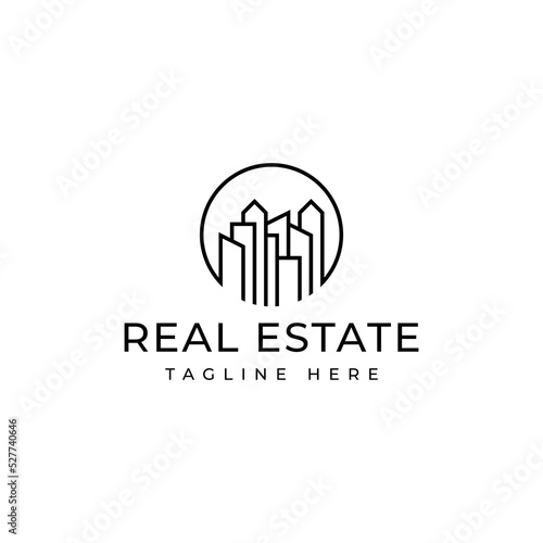 minimal real estate logo design