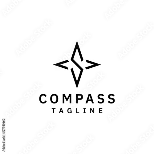 letter S compass logo design