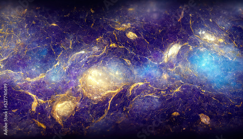 Abstract luxury marble background. Modern digital painting. Gold and purple colors