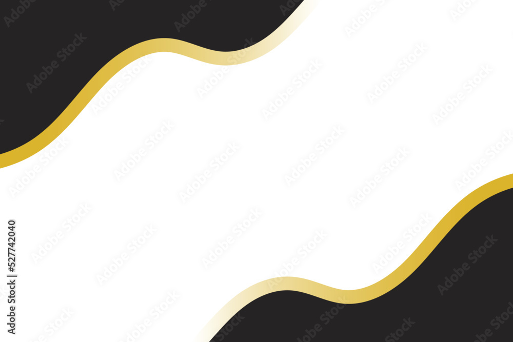 Simple wave black gold background with blank space Simple wave black gold background with blank space