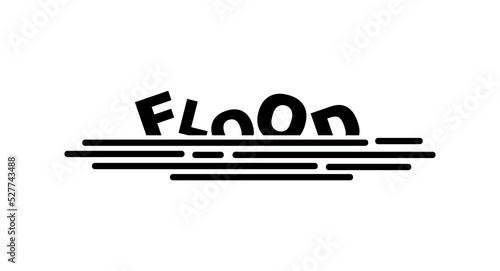flood sign on white background	