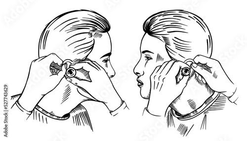 visual aid for otoscopy of the ears