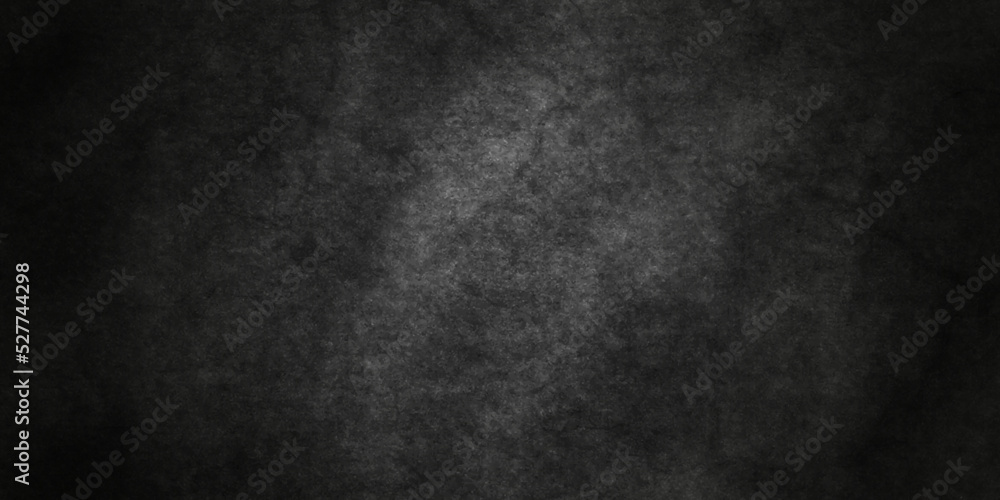 Dark cracked backdrop black grunge textured concrete background. Panorama dark grey black slate background or texture. Vector black concrete texture. Stone wall background.