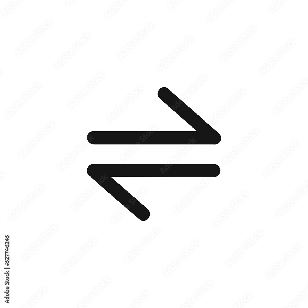 Swap icon vector png isolated on white background Swap icon vector png isolated on white background
