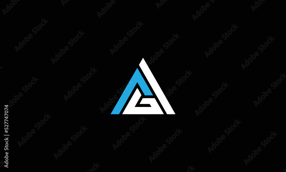 AG GA abstract vector logo monogram template AG GA abstract vector logo monogram template