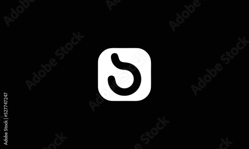  Creative letter B monogram logo design icon template and black background 