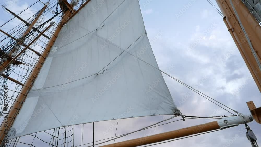 Japanese Sailing ship MIRAIE cruse. Miraie, formerly Akogare. was built