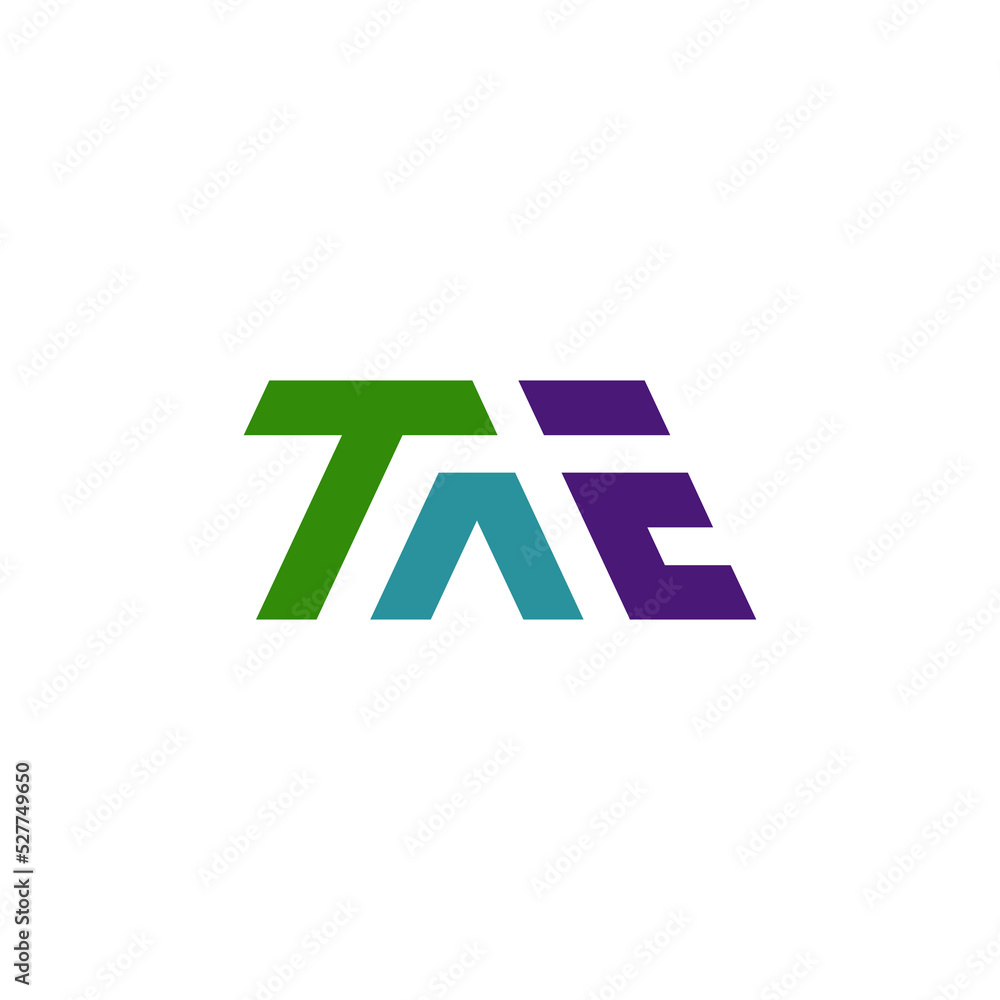 Initial letter T,A,E Elegant Minimalist Style Logo Design Initial letter T,A,E Elegant Minimalist Style Logo Design
