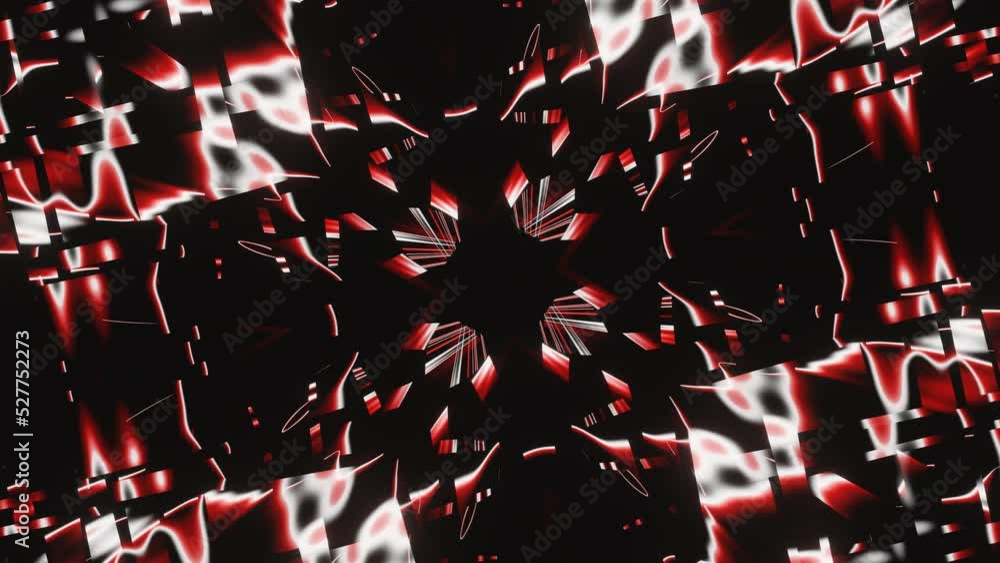 Abstract flashing red led neon kaleidoscope vj loop animation background Abstract flashing red led neon kaleidoscope vj loop animation background