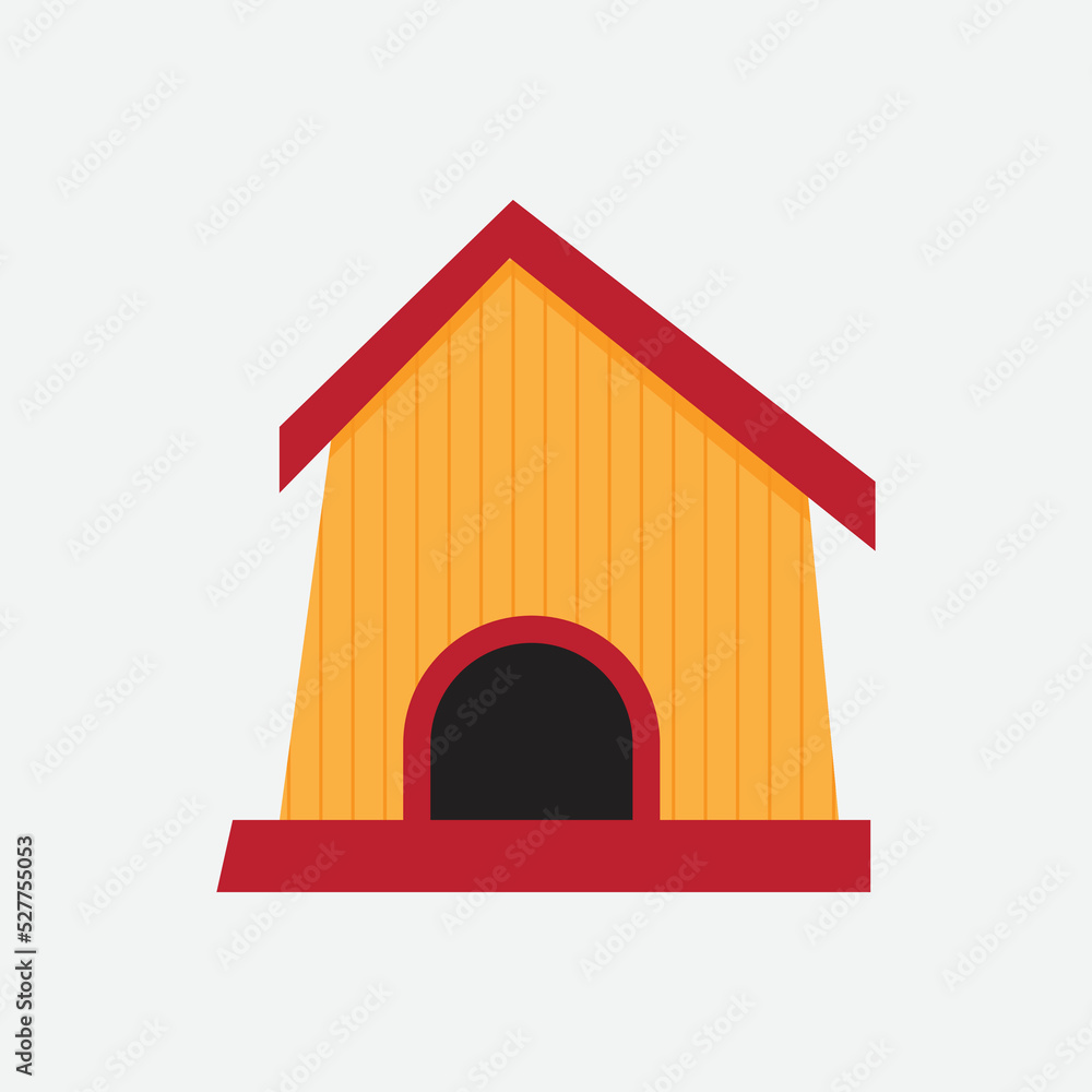 Barkitecture cartoon Dog House, Wood bird, pet house Illustration. Dog House Flat Icon. isolated, simple style Barkitecture cartoon Dog House, Wood bird, pet house Illustration. Dog House Flat Icon. isolated, simple style