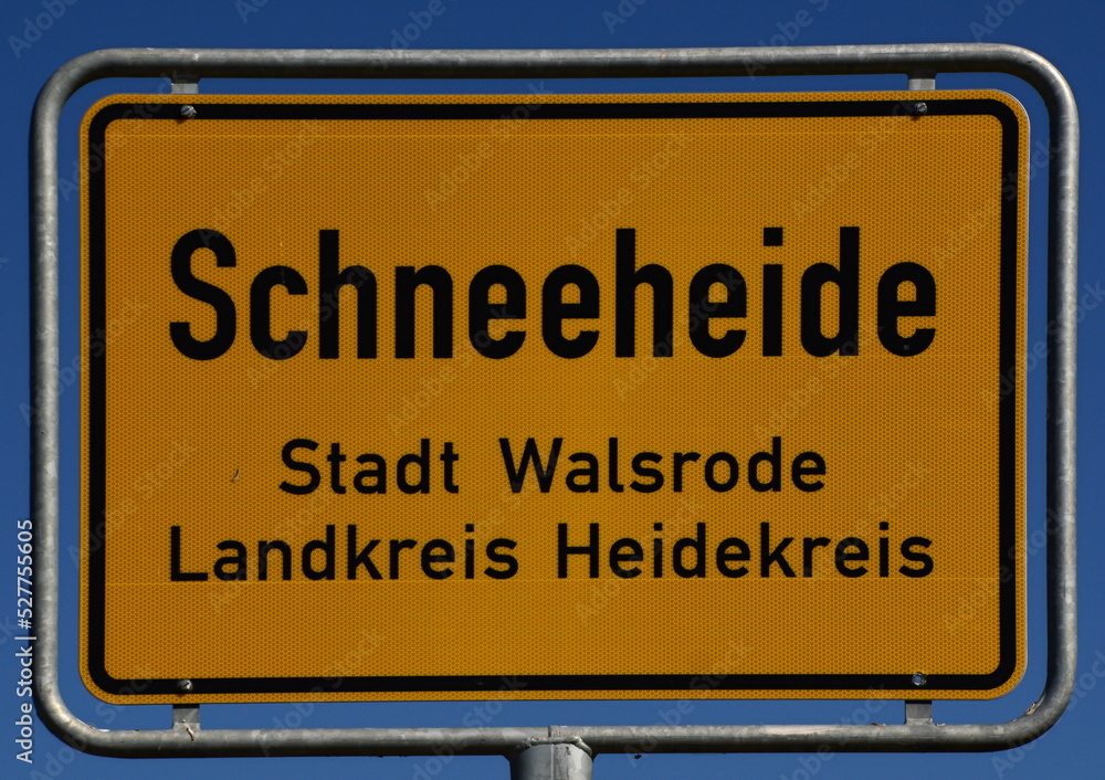 City Limit of the Village Schneeheide, Lower Saxony